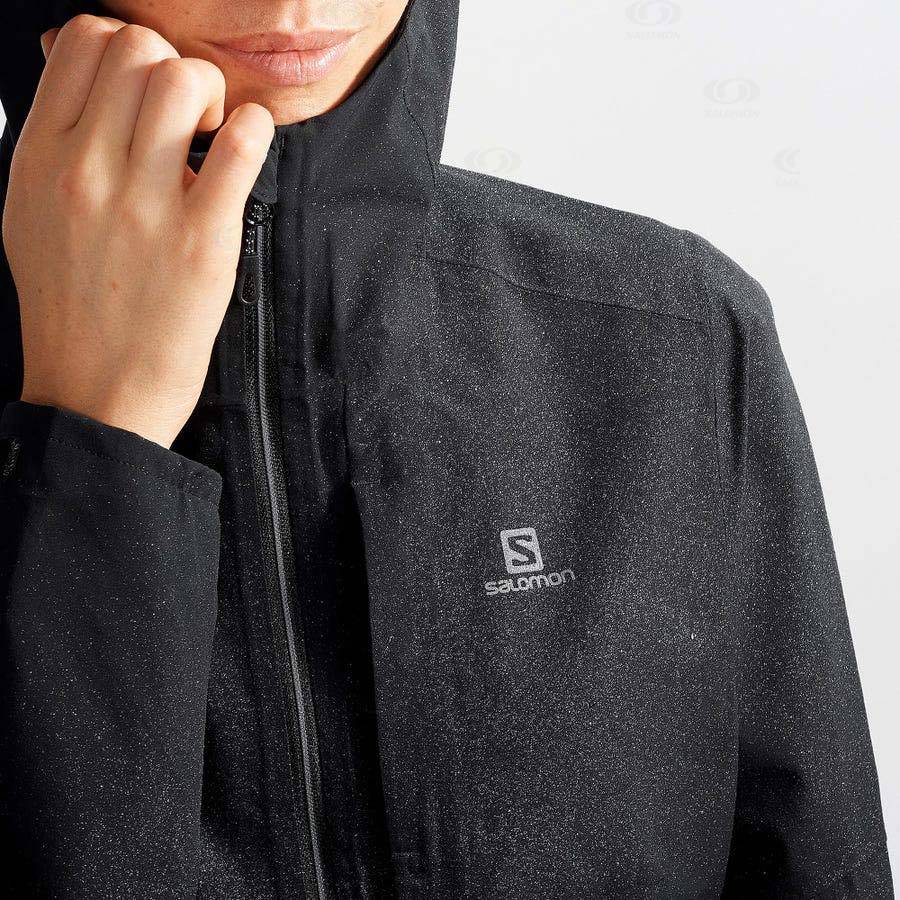 Dámské Softshellová Bunda Salomon Bundy OUTRACK WATERPROOF 2.5L Černé | CZ-N2289