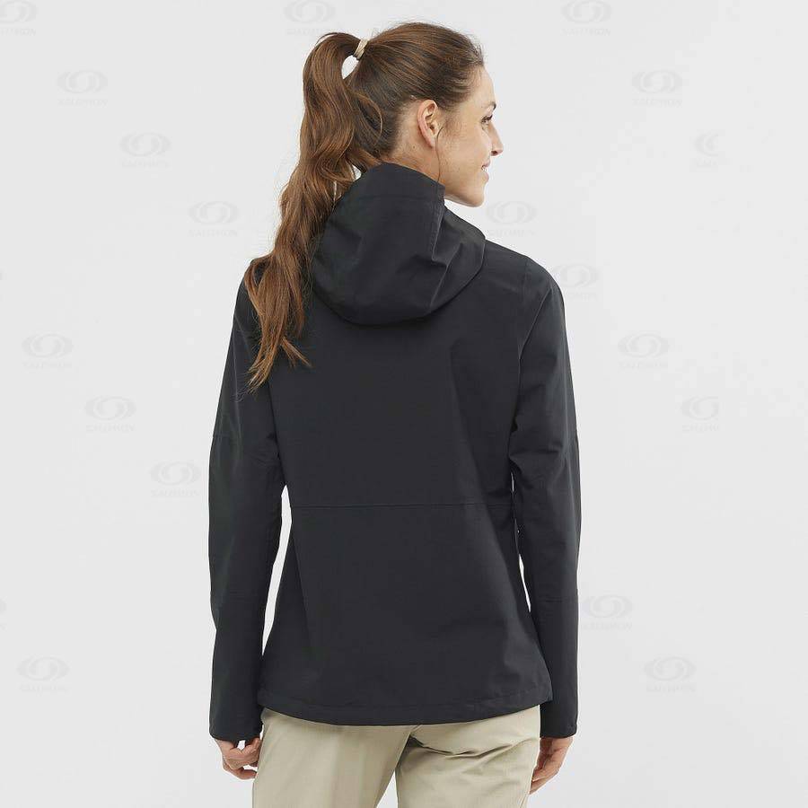 Dámské Softshellová Bunda Salomon Bundy OUTRACK WATERPROOF 2.5L Černé | CZ-N2289