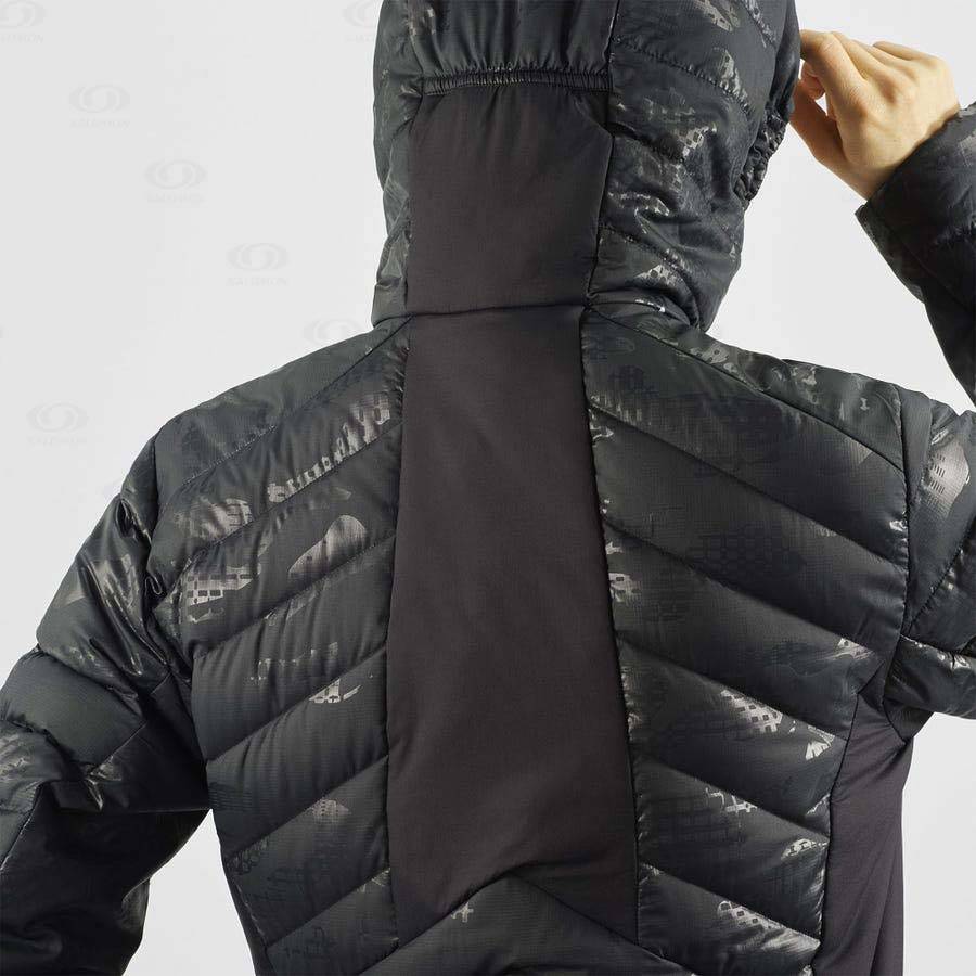 Dámské Softshellová Bunda Salomon Bundy ESSENTIAL XWARM DOWN Černé Černé | CZ-N2436