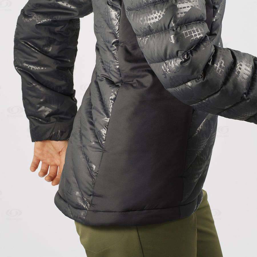 Dámské Softshellová Bunda Salomon Bundy ESSENTIAL XWARM DOWN Černé Černé | CZ-N2436