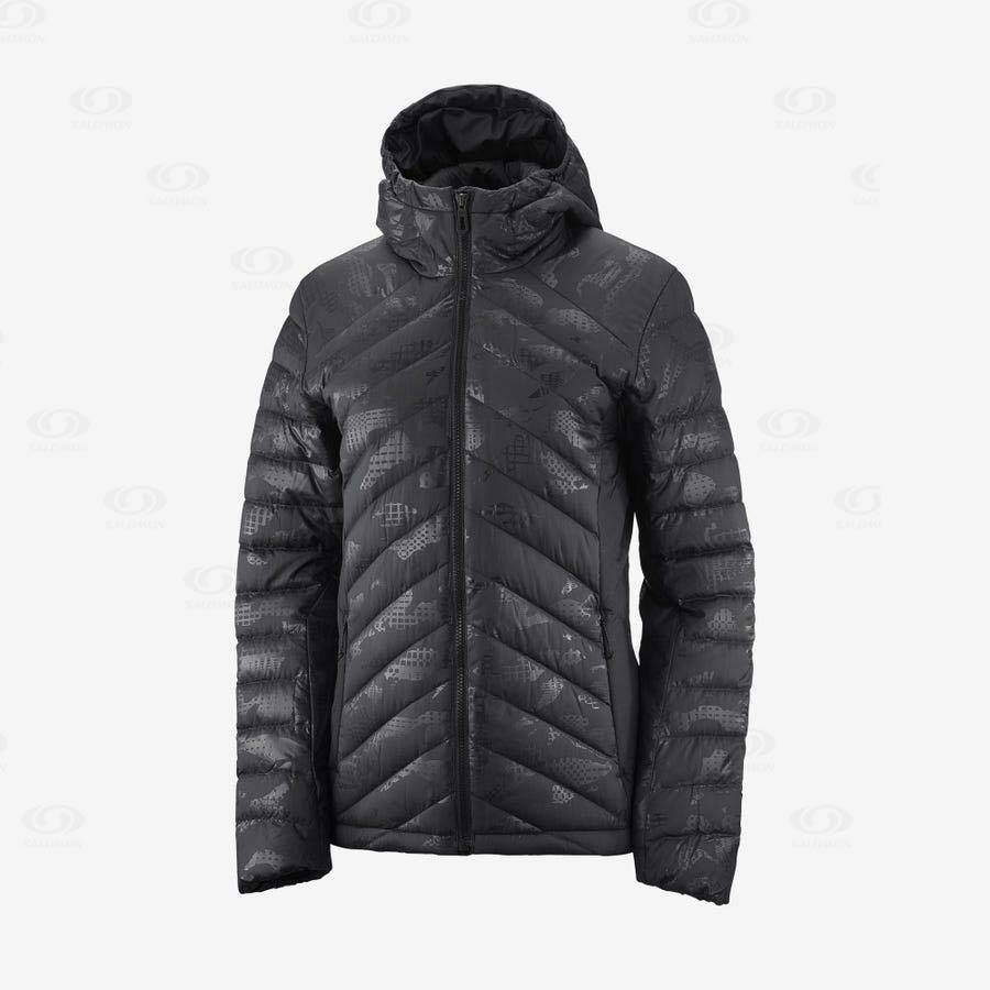 Dámské Softshellová Bunda Salomon Bundy ESSENTIAL XWARM DOWN Černé Černé | CZ-N2436