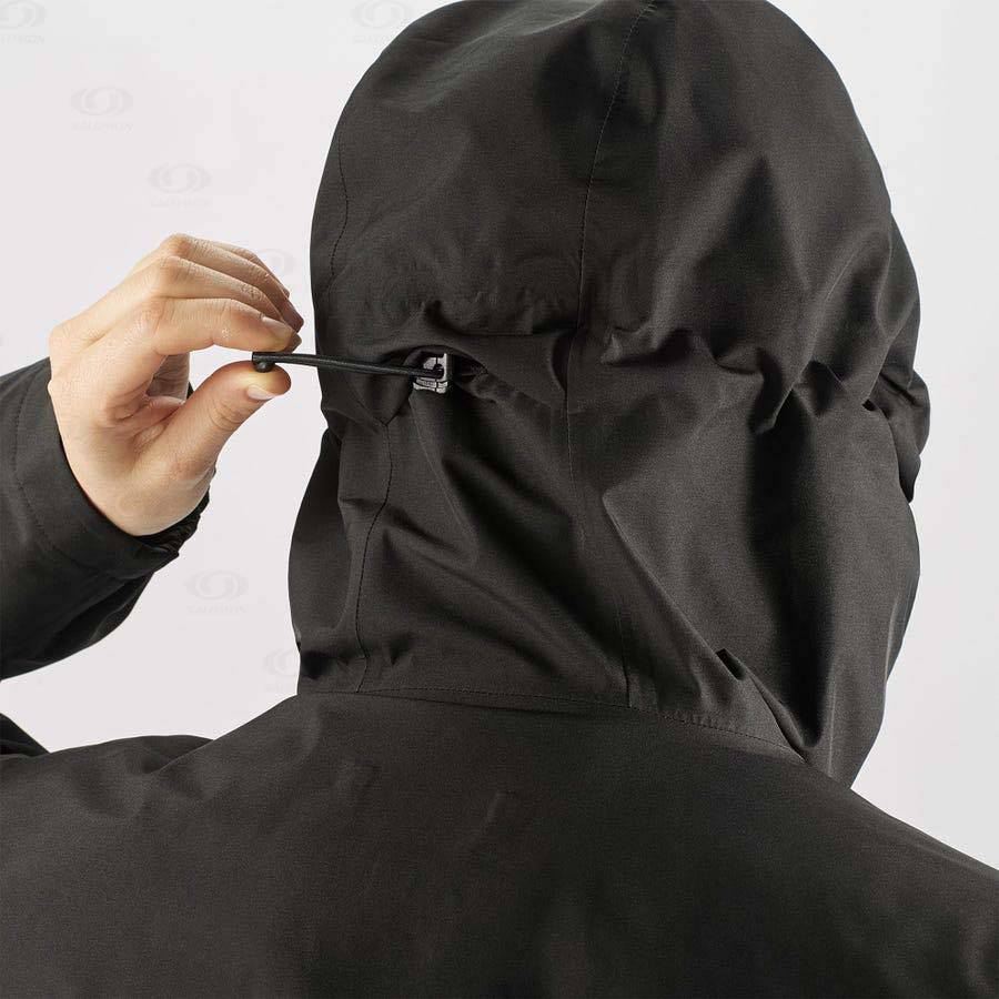 Dámské Softshellová Bunda Salomon Bundy OUTLINE GORE-TEX 2.5L Černé | CZ-O1096