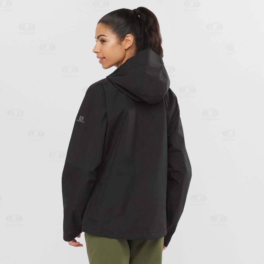 Dámské Softshellová Bunda Salomon Bundy OUTLINE GORE-TEX 2.5L Černé | CZ-O1096