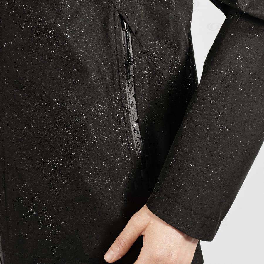 Dámské Softshellová Bunda Salomon Bundy OUTLINE GORE-TEX 2.5L Černé | CZ-O1096