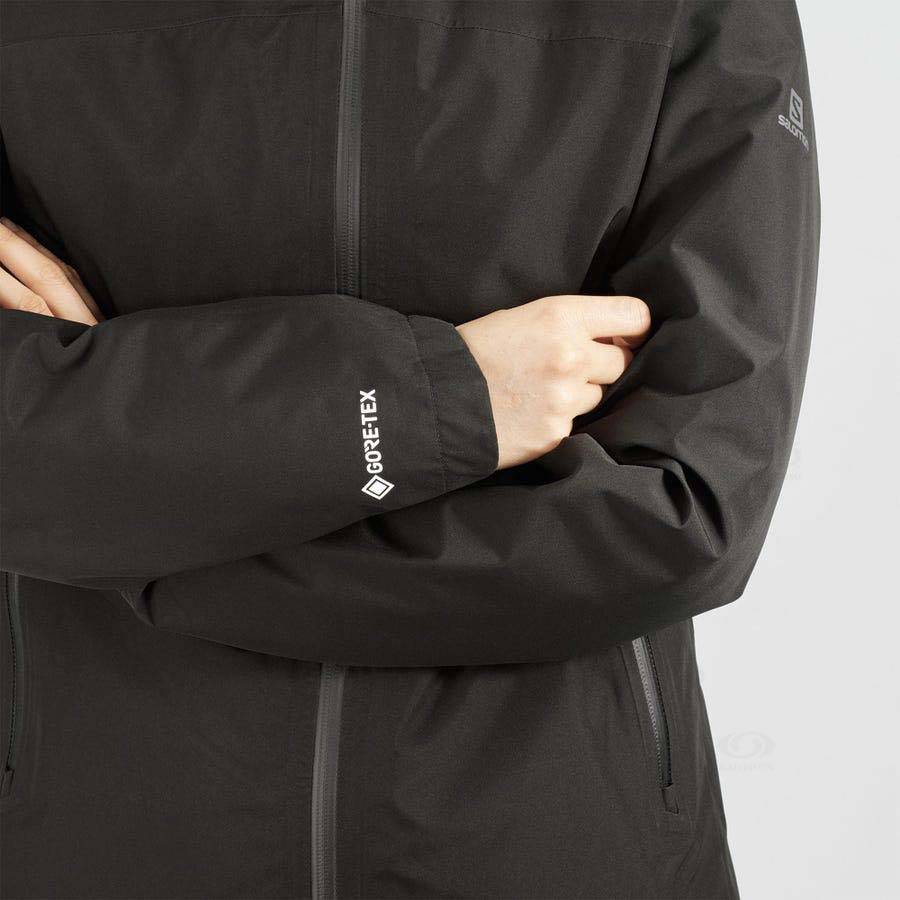 Dámské Softshellová Bunda Salomon Bundy OUTLINE GORE-TEX 2.5L Černé | CZ-O1096