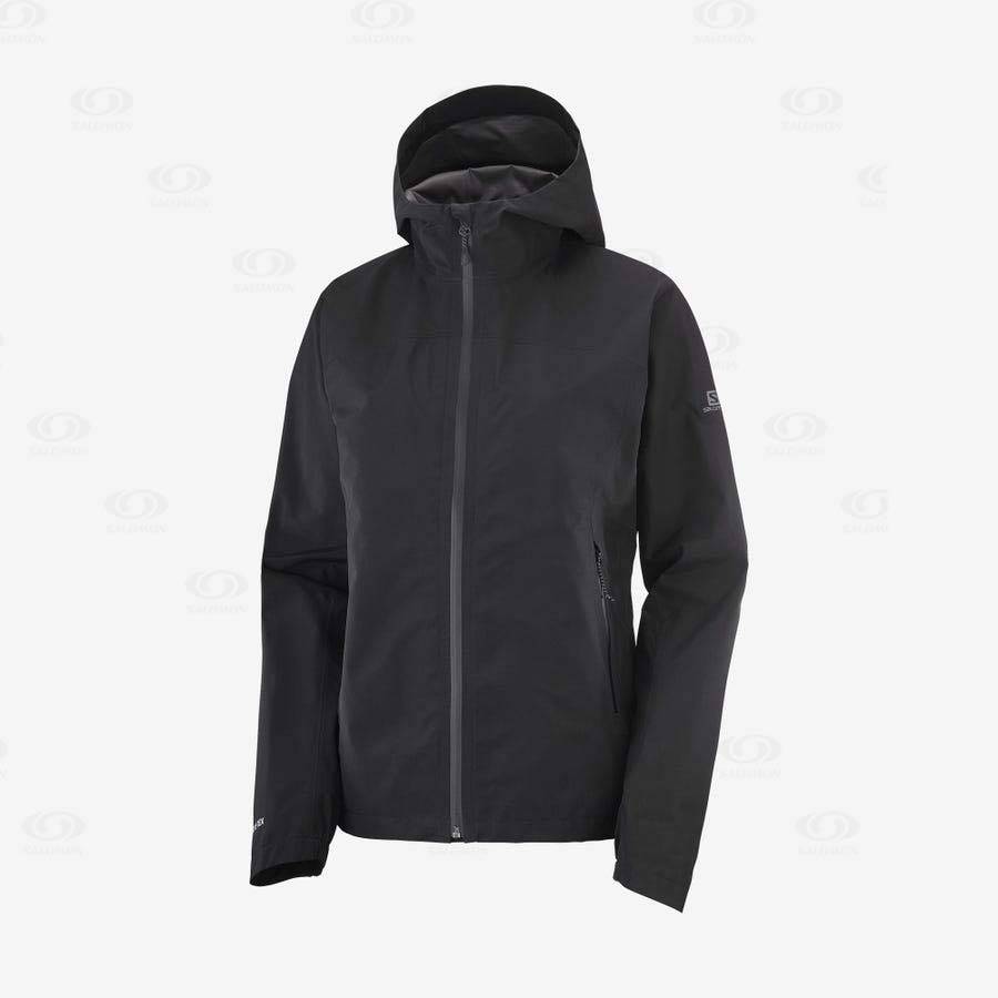 Dámské Softshellová Bunda Salomon Bundy OUTLINE GORE-TEX 2.5L Černé | CZ-O1096