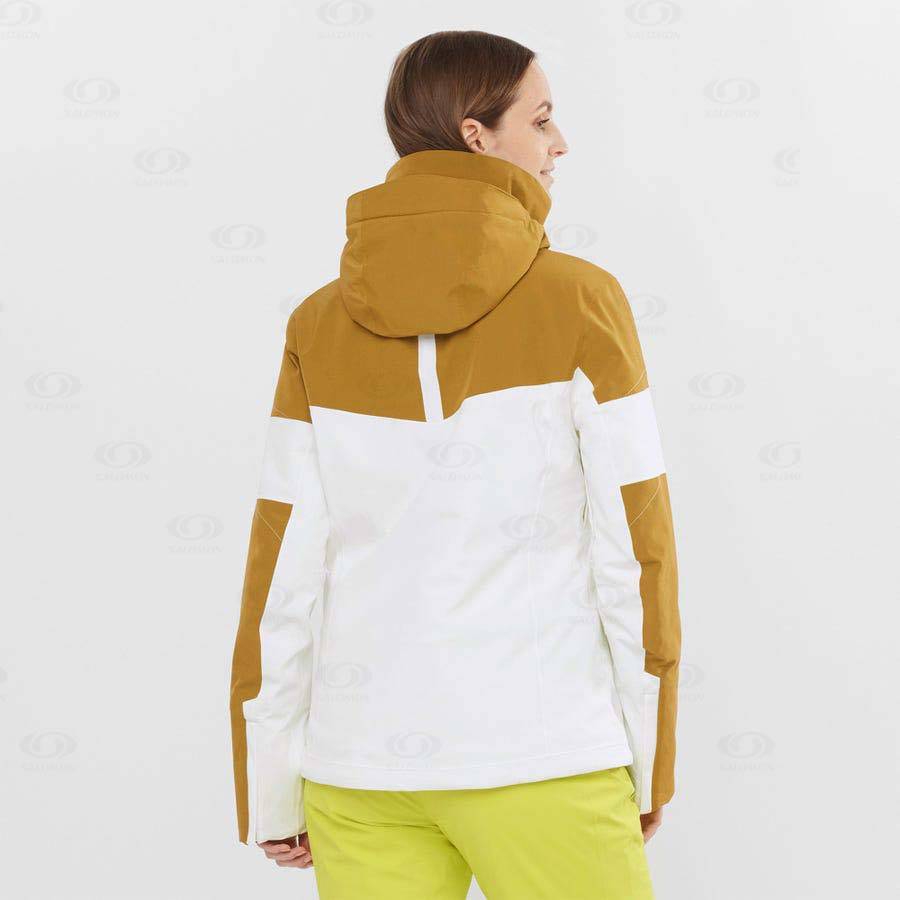 Dámské Softshellová Bunda Salomon Bundy SPEED Bílé | CZ-O1264