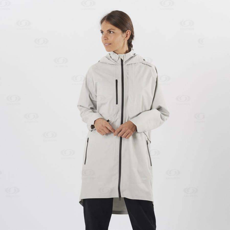 Dámské Softshellová Bunda Salomon Bundy OUTLIFE WP COMMUTER PARKA W Bílé | CZ-O1397