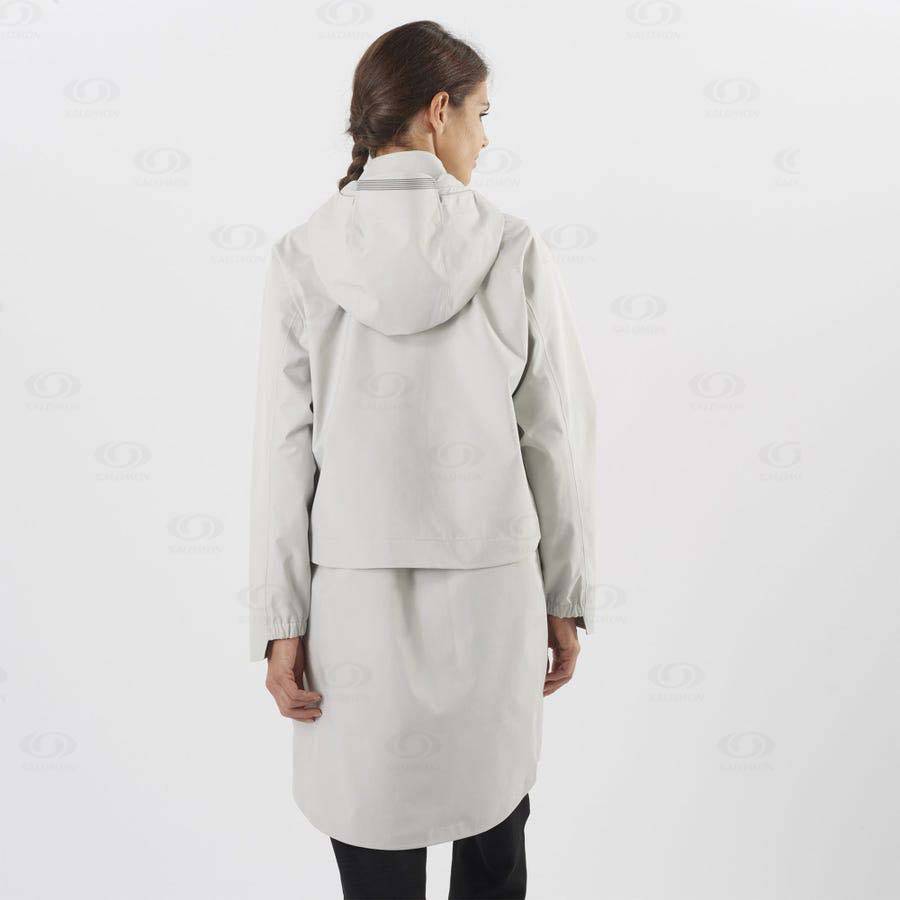 Dámské Softshellová Bunda Salomon Bundy OUTLIFE WP COMMUTER PARKA W Bílé | CZ-O1397