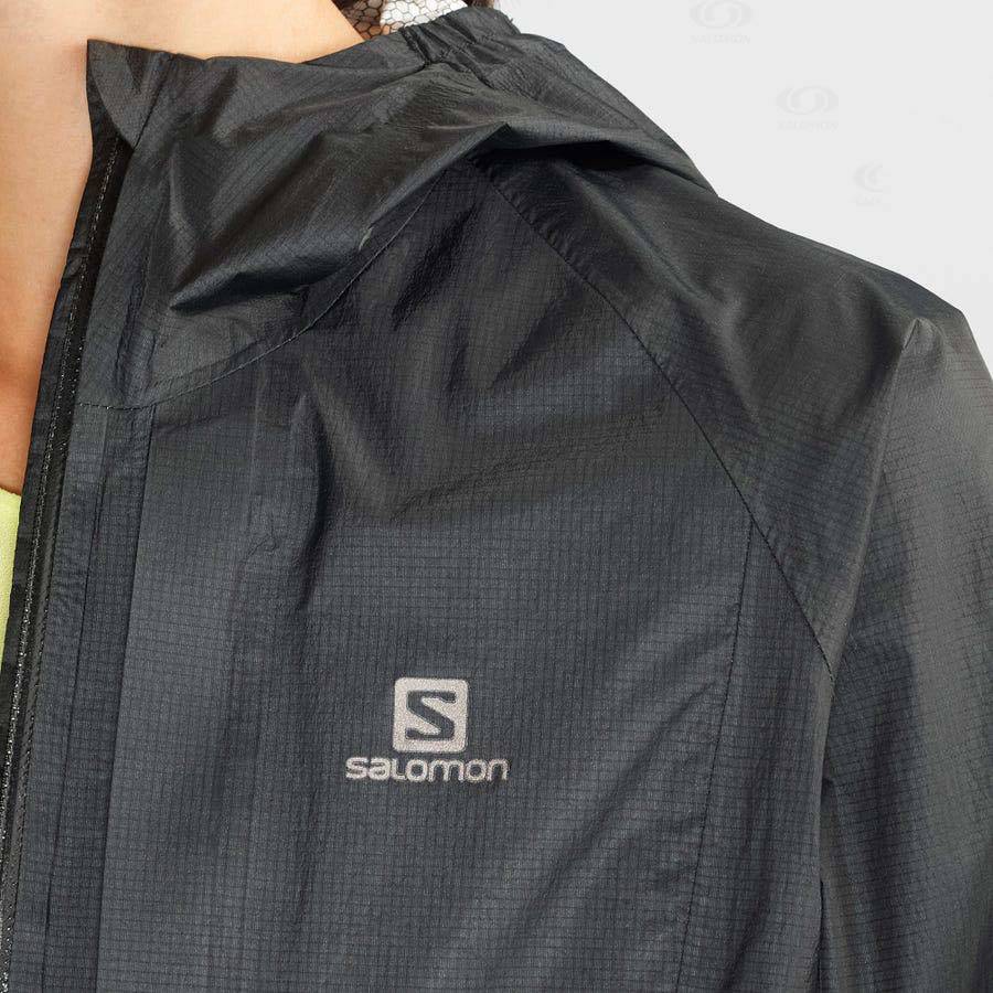 Dámské Softshellová Bunda Salomon Bundy BONATTI WATERPROOF Černé | CZ-O1525