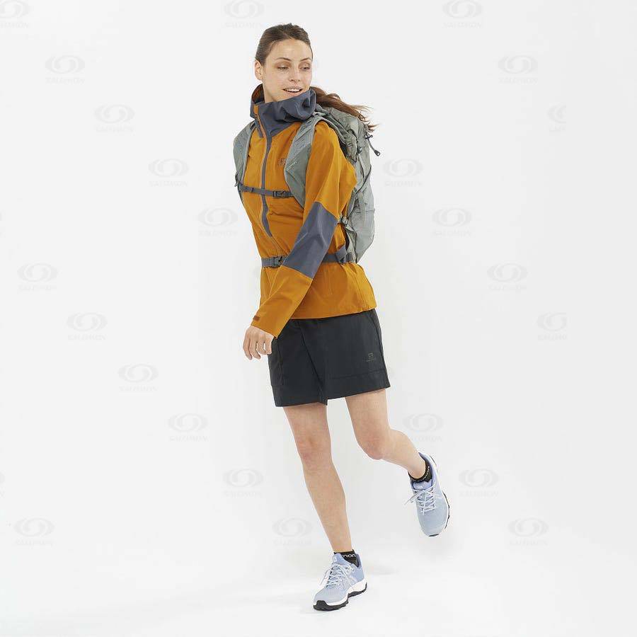 Dámské Softshellová Bunda Salomon Bundy OUTRACK WATERPROOF 2.5L Oranžové | CZ-O1693