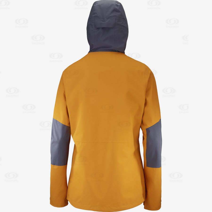 Dámské Softshellová Bunda Salomon Bundy OUTRACK WATERPROOF 2.5L Oranžové | CZ-O1693
