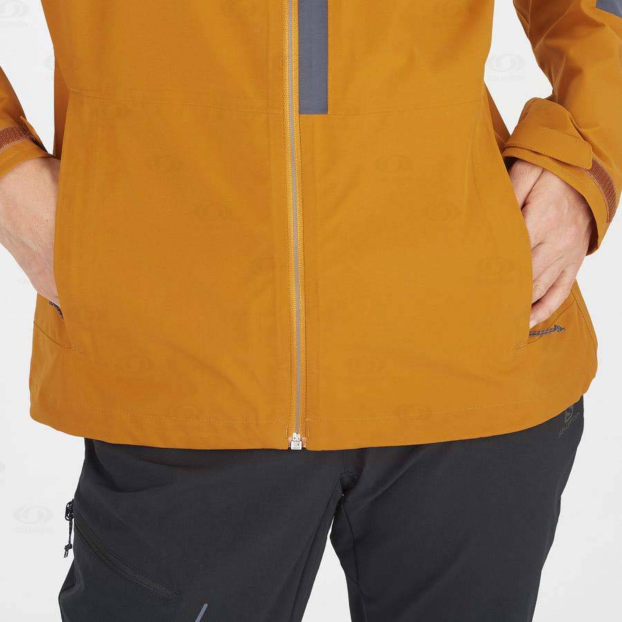 Dámské Softshellová Bunda Salomon Bundy OUTRACK WATERPROOF 2.5L Oranžové | CZ-O1693