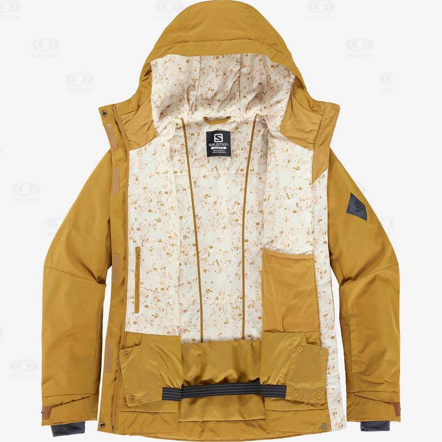 Dámské Softshellová Bunda Salomon Bundy SNOW REBEL Žluté | CZ-O2281