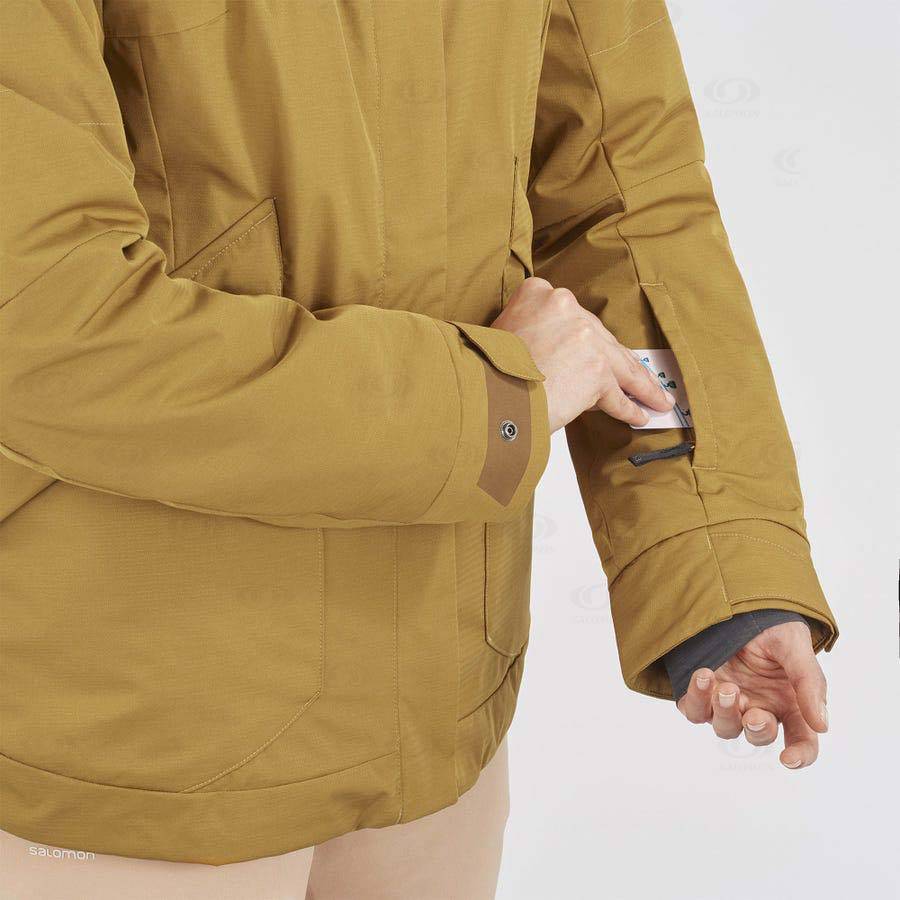 Dámské Softshellová Bunda Salomon Bundy SNOW REBEL Žluté | CZ-O2281