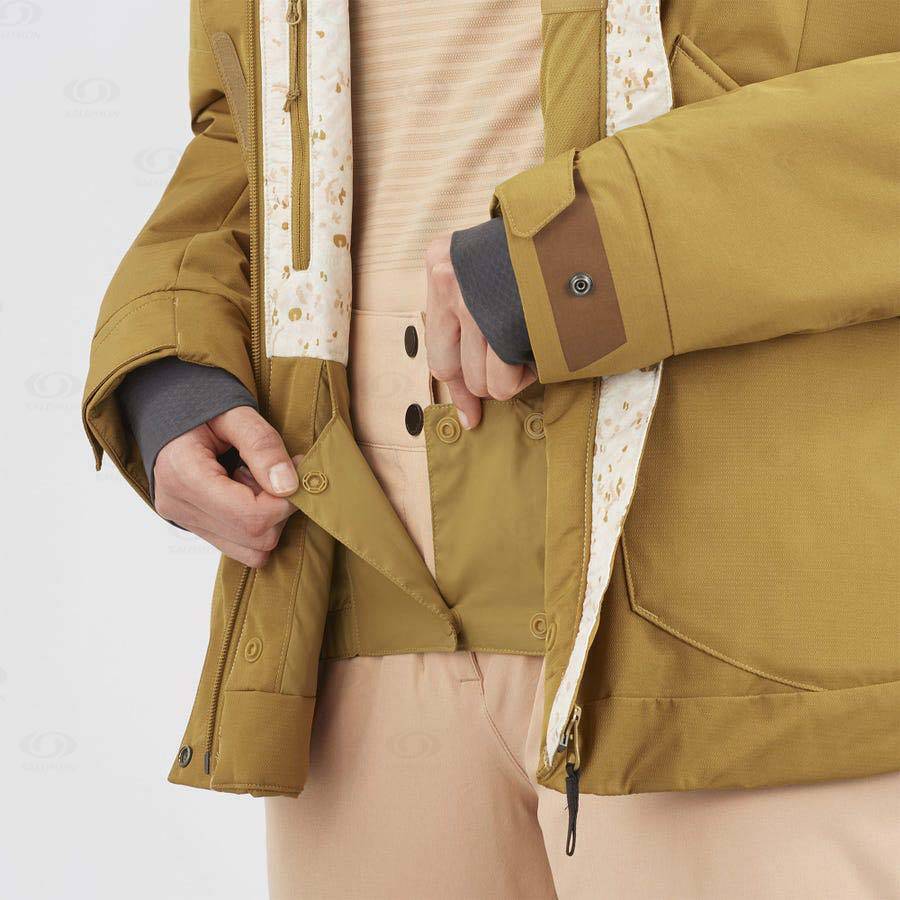 Dámské Softshellová Bunda Salomon Bundy SNOW REBEL Žluté | CZ-O2281