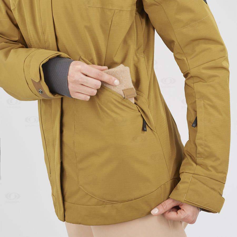 Dámské Softshellová Bunda Salomon Bundy SNOW REBEL Žluté | CZ-O2281