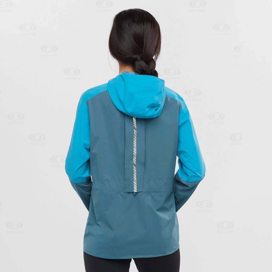Dámské Softshellová Bunda Salomon Bundy BONATTI TRAIL Blankyt | CZ-O2314