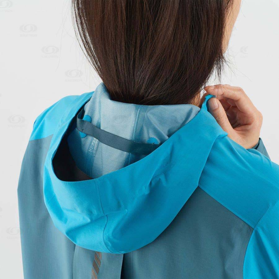 Dámské Softshellová Bunda Salomon Bundy BONATTI TRAIL Blankyt | CZ-O2314