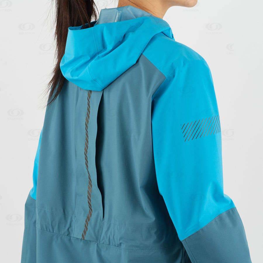 Dámské Softshellová Bunda Salomon Bundy BONATTI TRAIL Blankyt | CZ-O2314