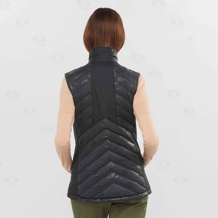 Dámské Softshellová Bunda Salomon Bundy ESSENTIAL XWARM DOWN Černé | CZ-O2470