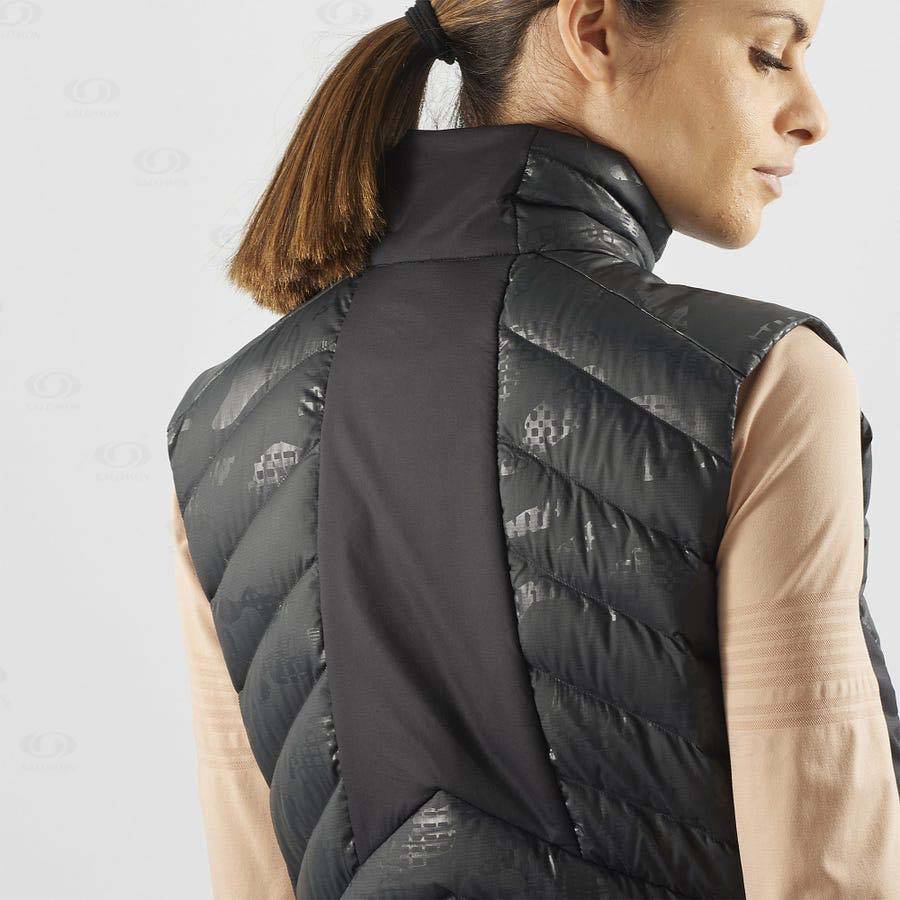 Dámské Softshellová Bunda Salomon Bundy ESSENTIAL XWARM DOWN Černé | CZ-O2470