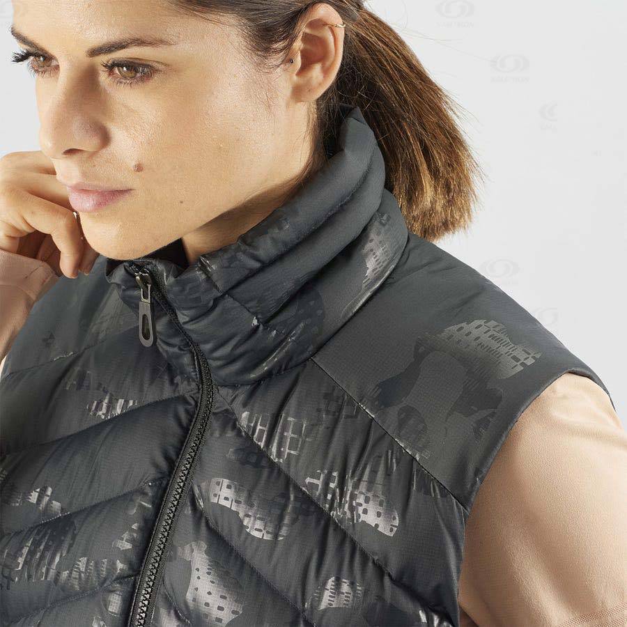 Dámské Softshellová Bunda Salomon Bundy ESSENTIAL XWARM DOWN Černé | CZ-O2470