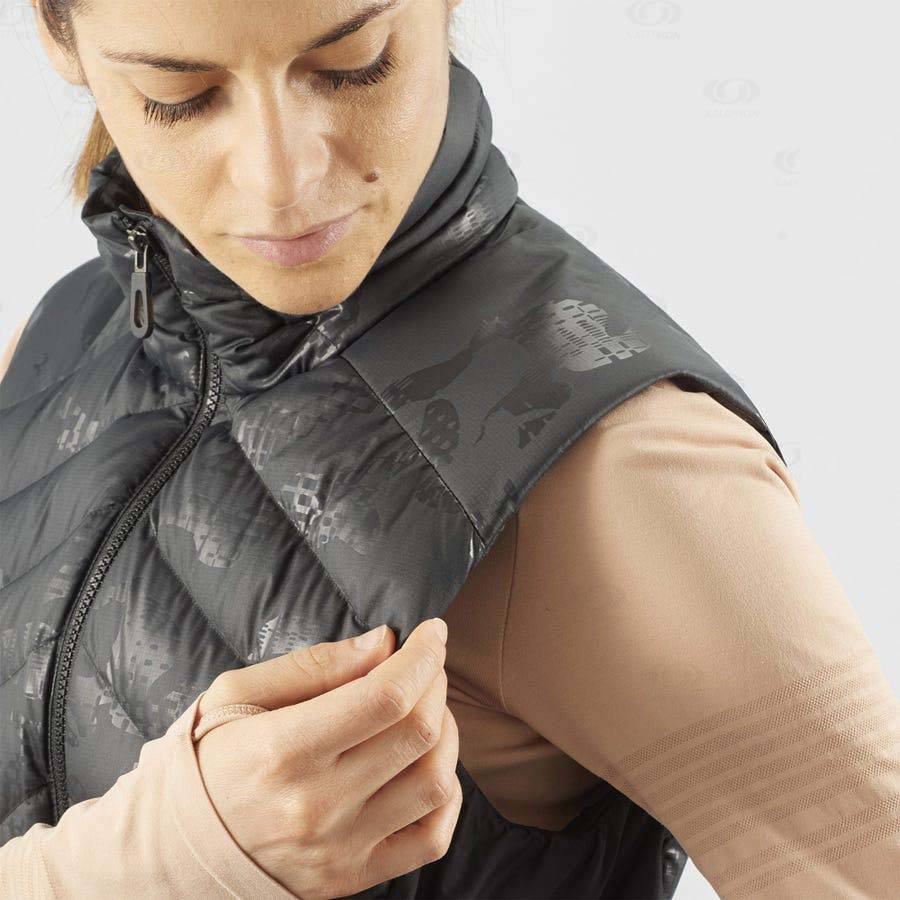 Dámské Softshellová Bunda Salomon Bundy ESSENTIAL XWARM DOWN Černé | CZ-O2470