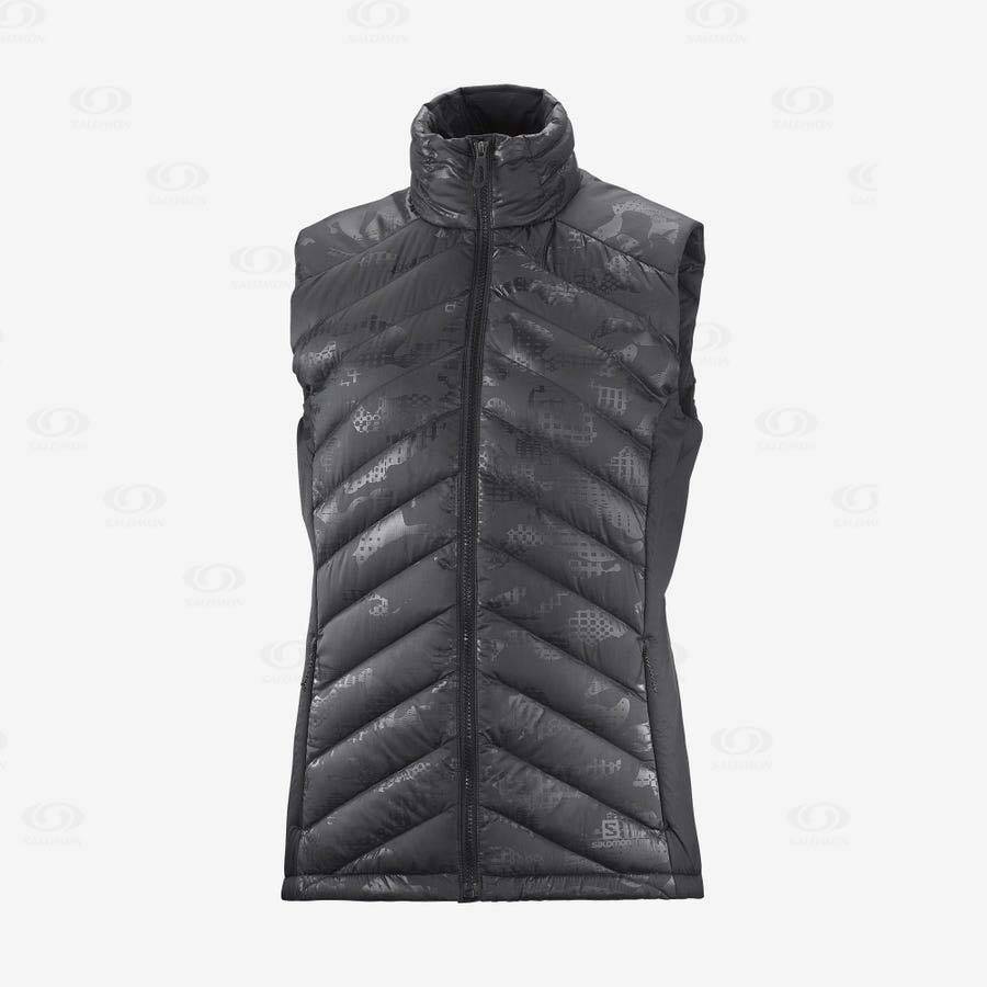 Dámské Softshellová Bunda Salomon Bundy ESSENTIAL XWARM DOWN Černé | CZ-O2470