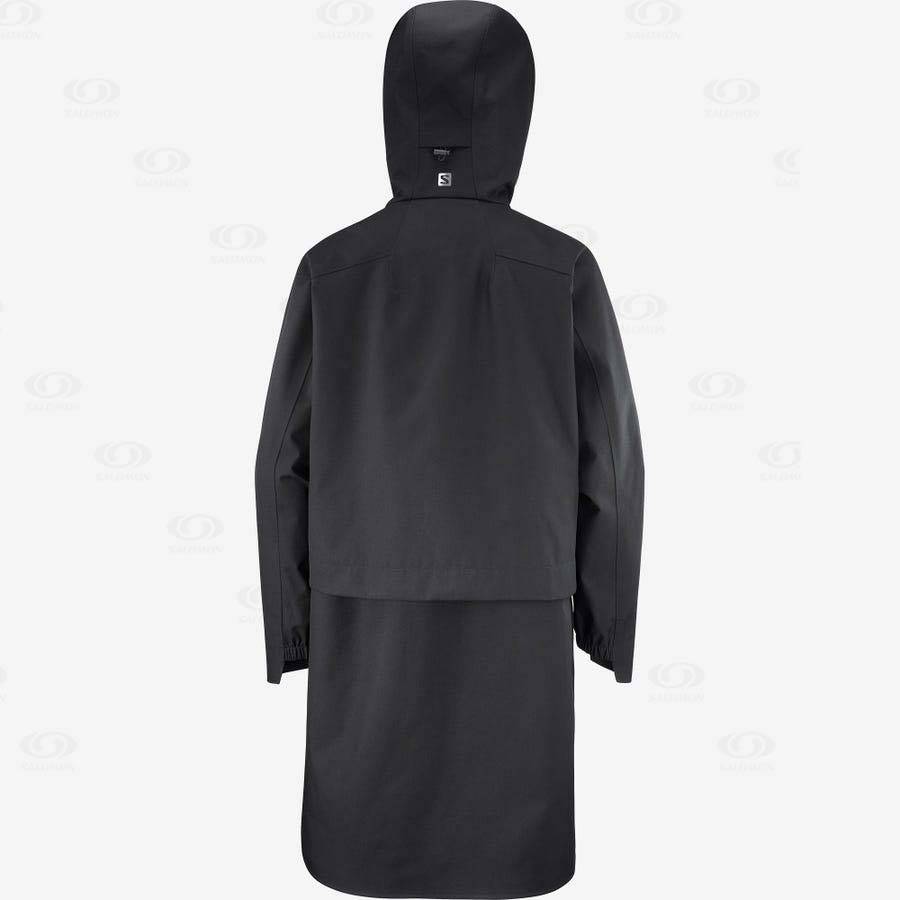 Dámské Softshellová Bunda Salomon Bundy OUTLIFE WP COMMUTER PARKA W Černé | CZ-O2512