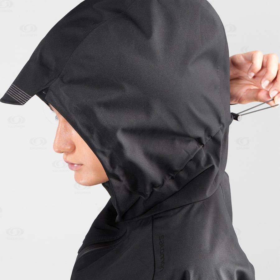 Dámské Softshellová Bunda Salomon Bundy OUTLIFE WP COMMUTER PARKA W Černé | CZ-O2512