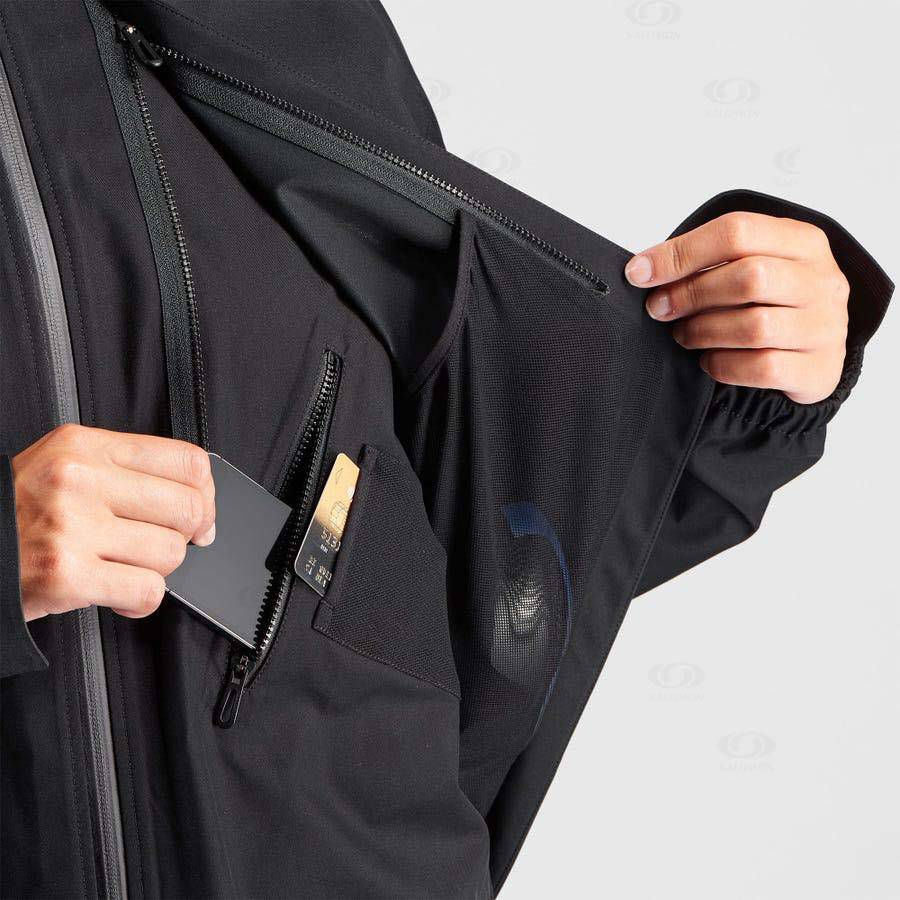 Dámské Softshellová Bunda Salomon Bundy OUTLIFE WP COMMUTER PARKA W Černé | CZ-O2512