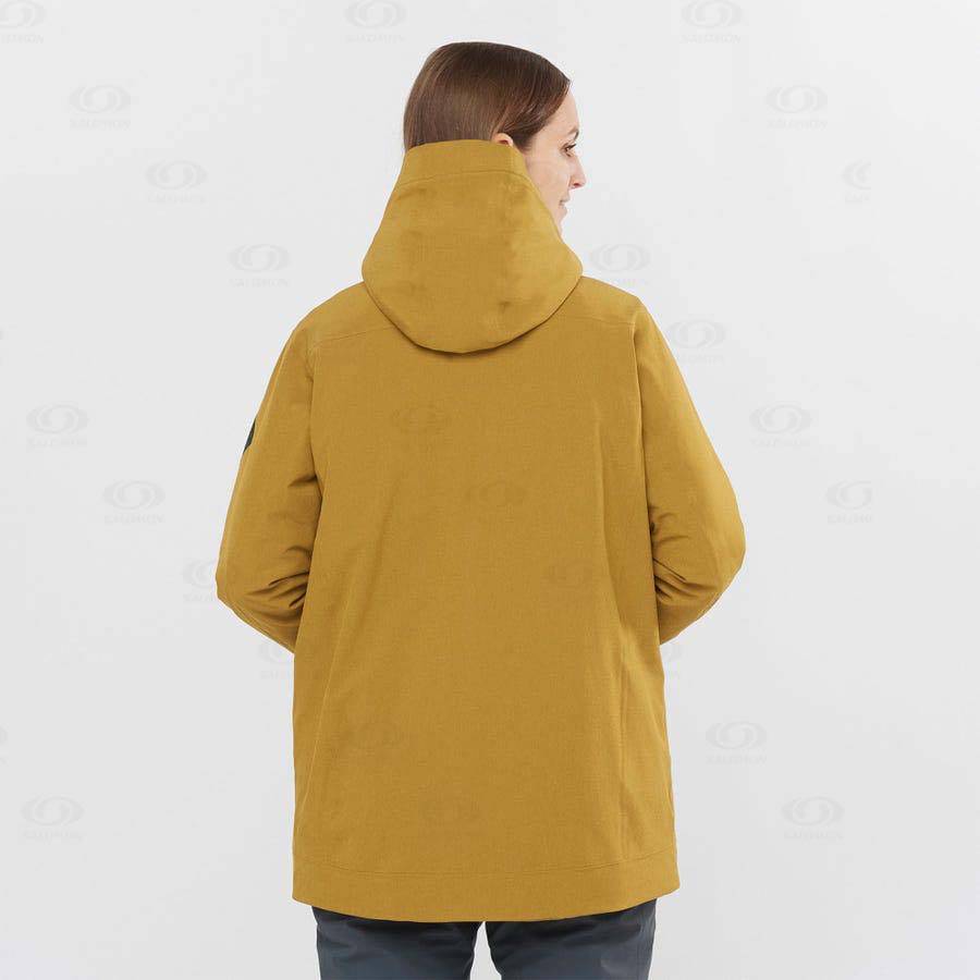 Dámské Softshellová Bunda Salomon Bundy STANCE CARGO Hnědé | CZ-O2531