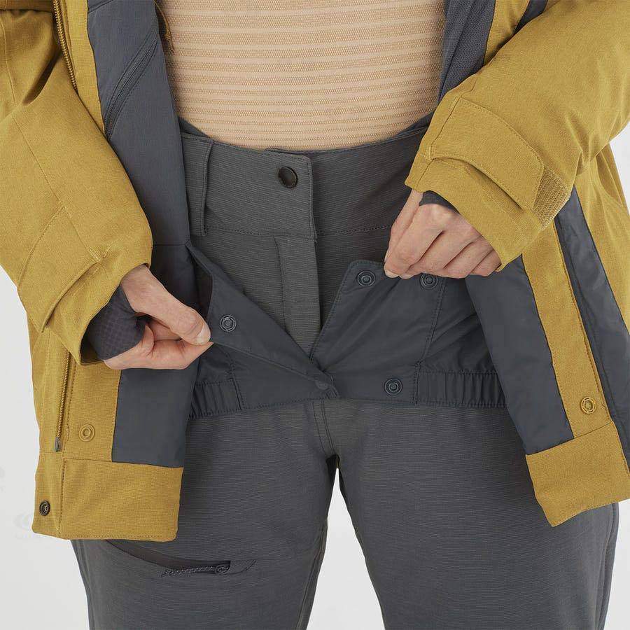 Dámské Softshellová Bunda Salomon Bundy STANCE CARGO Hnědé | CZ-O2531