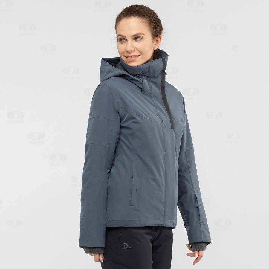 Dámské Softshellová Bunda Salomon Bundy SPEED Stříbrné | CZ-S1051