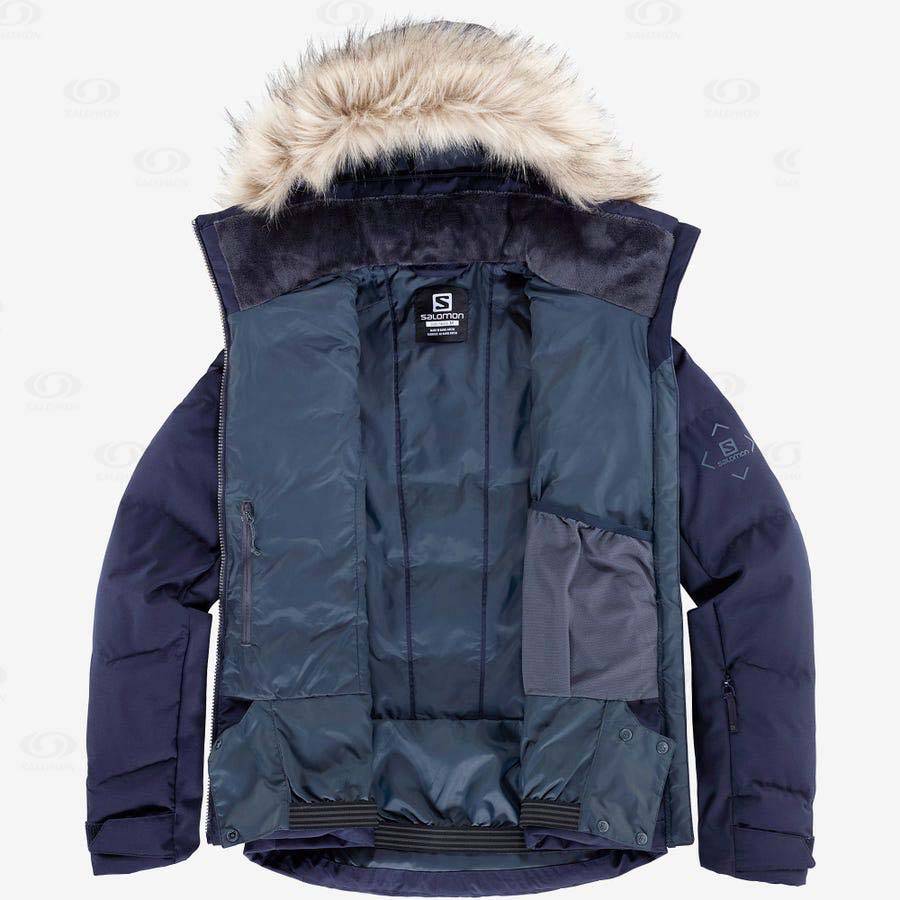 Dámské Softshellová Bunda Salomon Bundy STORMCOZY Tmavě Blankyt | CZ-S1093