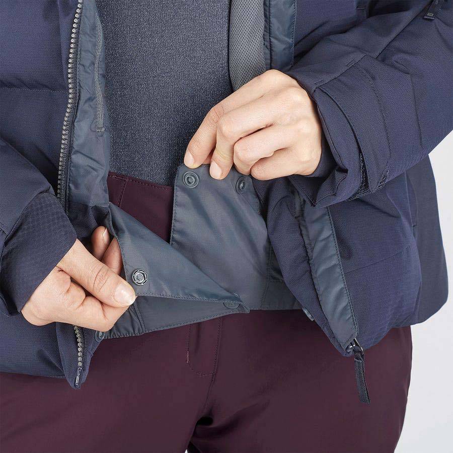Dámské Softshellová Bunda Salomon Bundy STORMCOZY Tmavě Blankyt | CZ-S1093
