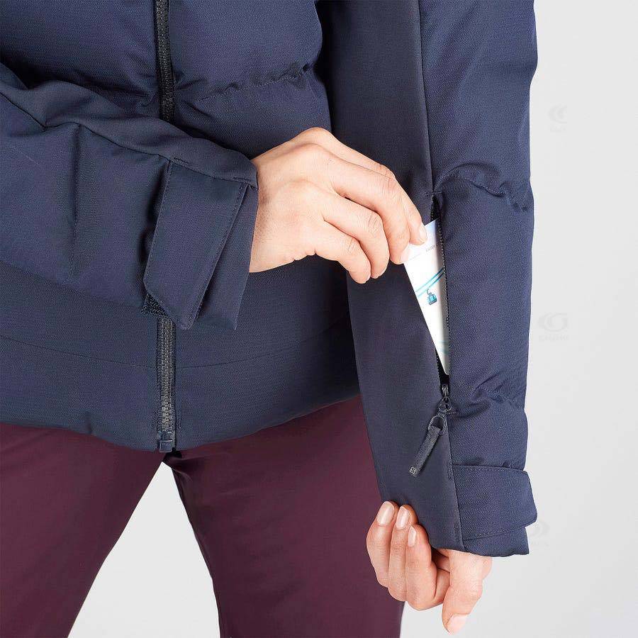 Dámské Softshellová Bunda Salomon Bundy STORMCOZY Tmavě Blankyt | CZ-S1093