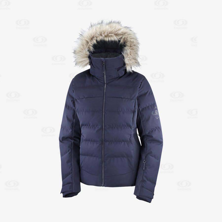 Dámské Softshellová Bunda Salomon Bundy STORMCOZY Tmavě Blankyt | CZ-S1093