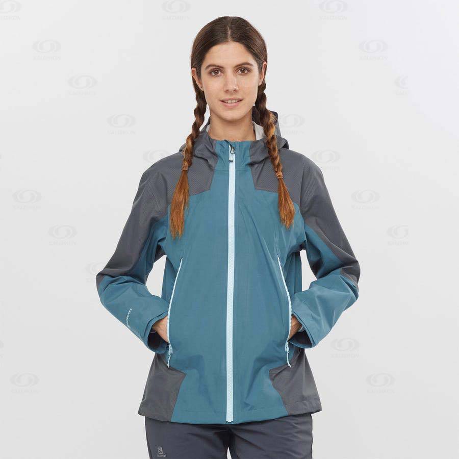Dámské Softshellová Bunda Salomon Bundy OUTLINE GORE-TEX HYBRID Blankyt | CZ-S1268
