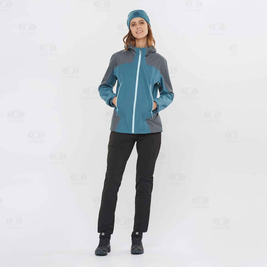 Dámské Softshellová Bunda Salomon Bundy OUTLINE GORE-TEX HYBRID Blankyt | CZ-S1268