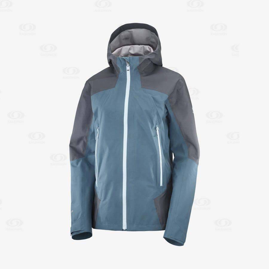 Dámské Softshellová Bunda Salomon Bundy OUTLINE GORE-TEX HYBRID Blankyt | CZ-S1268