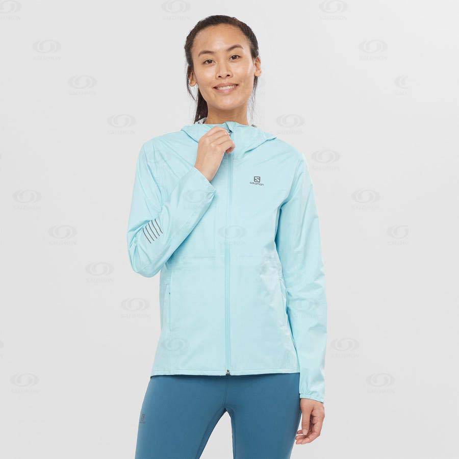 Dámské Softshellová Bunda Salomon Bundy BONATTI WATERPROOF Mátově Zelená | CZ-S1450