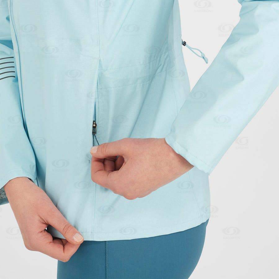 Dámské Softshellová Bunda Salomon Bundy BONATTI WATERPROOF Mátově Zelená | CZ-S1450
