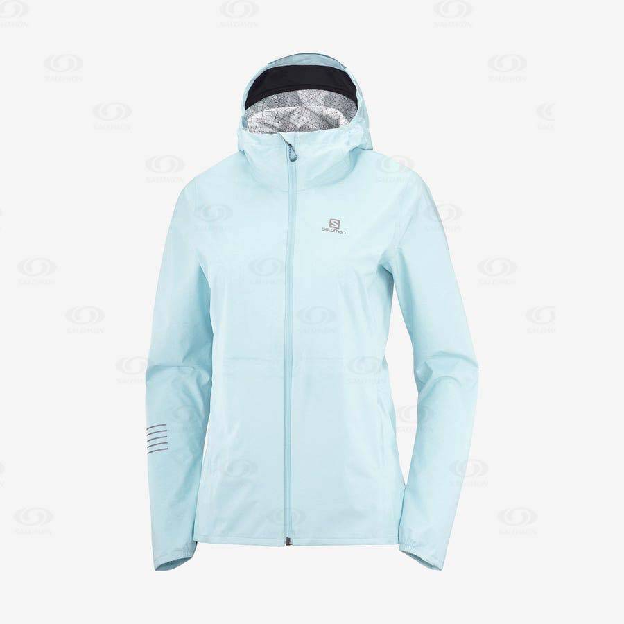 Dámské Softshellová Bunda Salomon Bundy BONATTI WATERPROOF Mátově Zelená | CZ-S1450