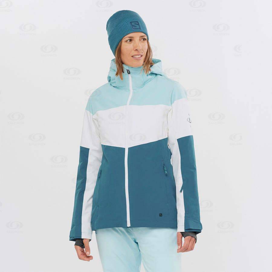 Dámské Softshellová Bunda Salomon Bundy SLALOM Blankyt | CZ-S1562