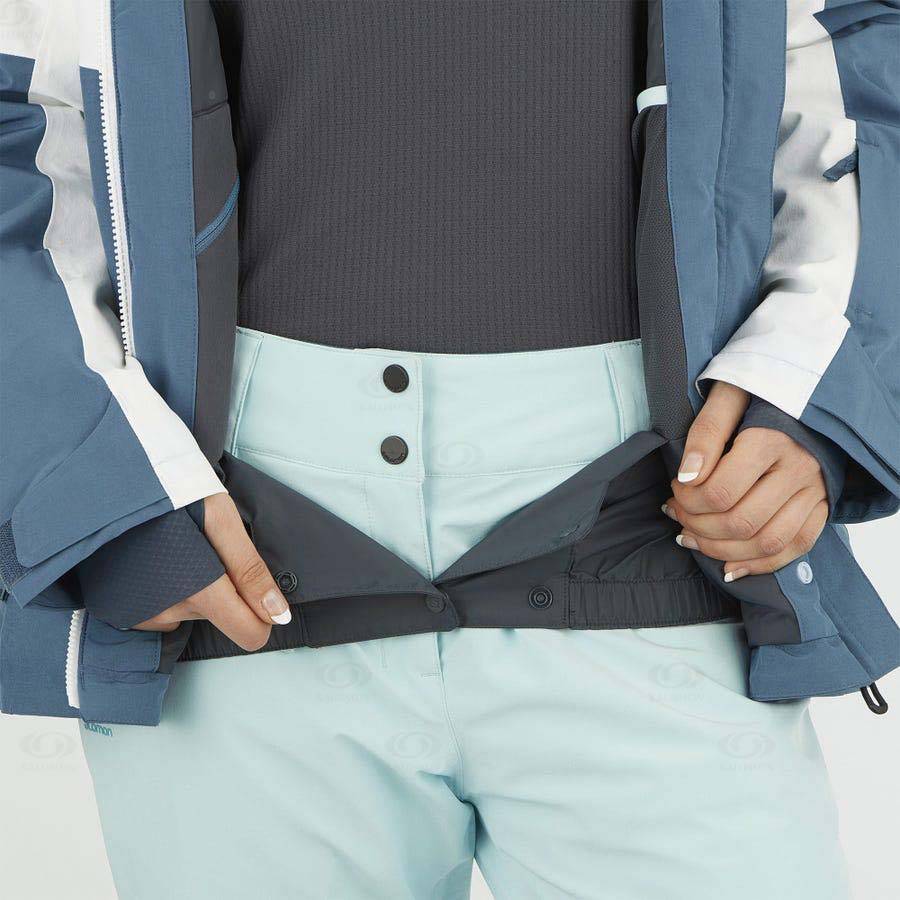 Dámské Softshellová Bunda Salomon Bundy SLALOM Blankyt | CZ-S1562