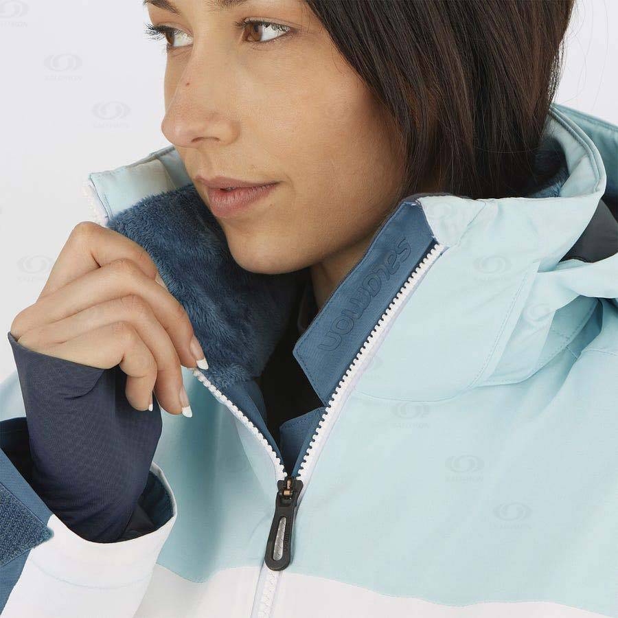 Dámské Softshellová Bunda Salomon Bundy SLALOM Blankyt | CZ-S1562