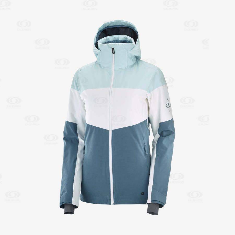 Dámské Softshellová Bunda Salomon Bundy SLALOM Blankyt | CZ-S1562