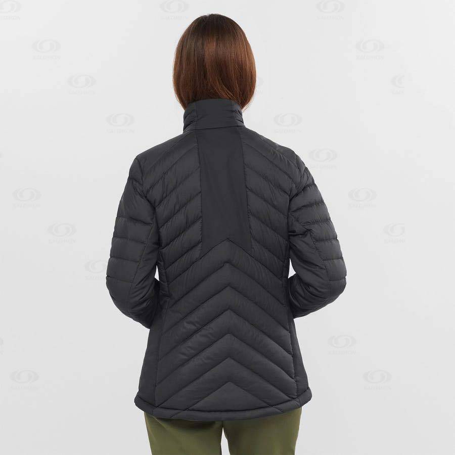 Dámské Softshellová Bunda Salomon Bundy ESSENTIAL XWARM DOWN Černé | CZ-S1653